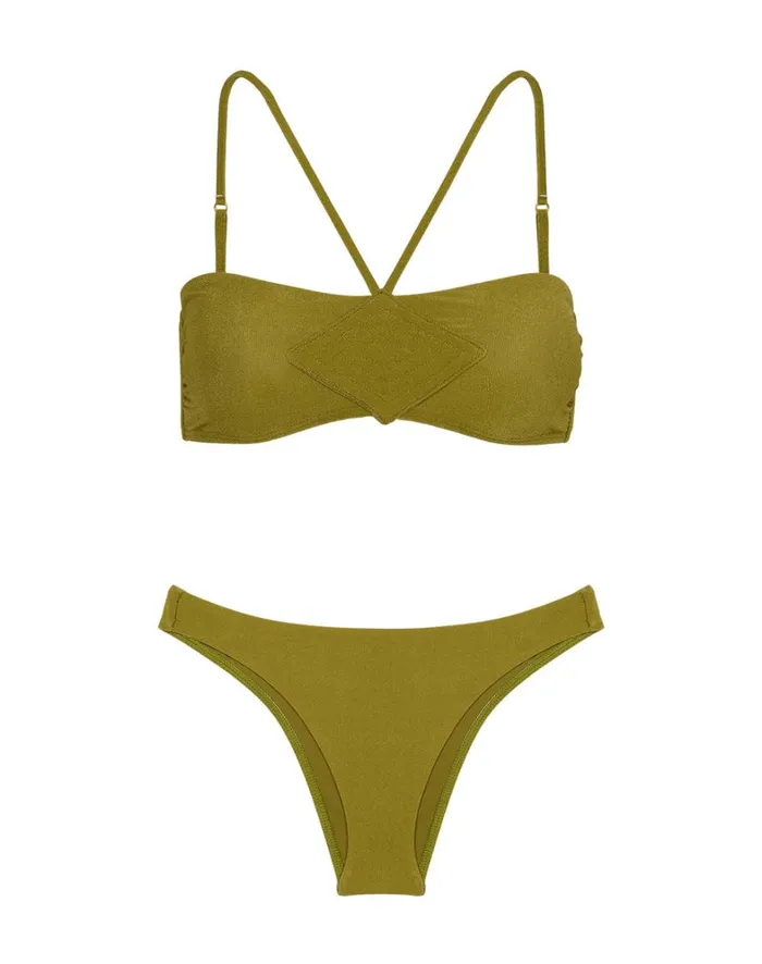 Women ViX Paula Hermanny Tops Barbara Top 8211 Avocado