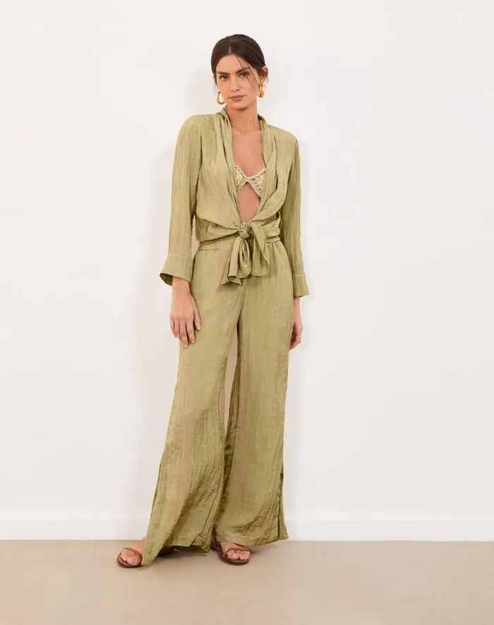 Women ViX Paula Hermanny Tops Carol Cardigan 8211 Olivine