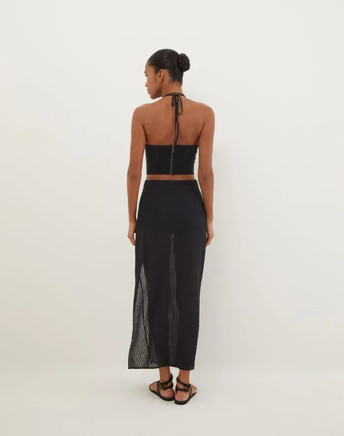 Women ViX Paula Hermanny Tops Coco Detail Top 8211 Black