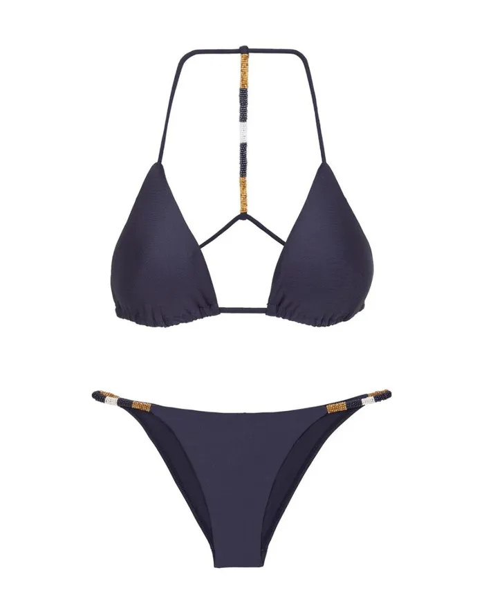 Women ViX Paula Hermanny Tops Ella Triangle Top 8211 Indigo