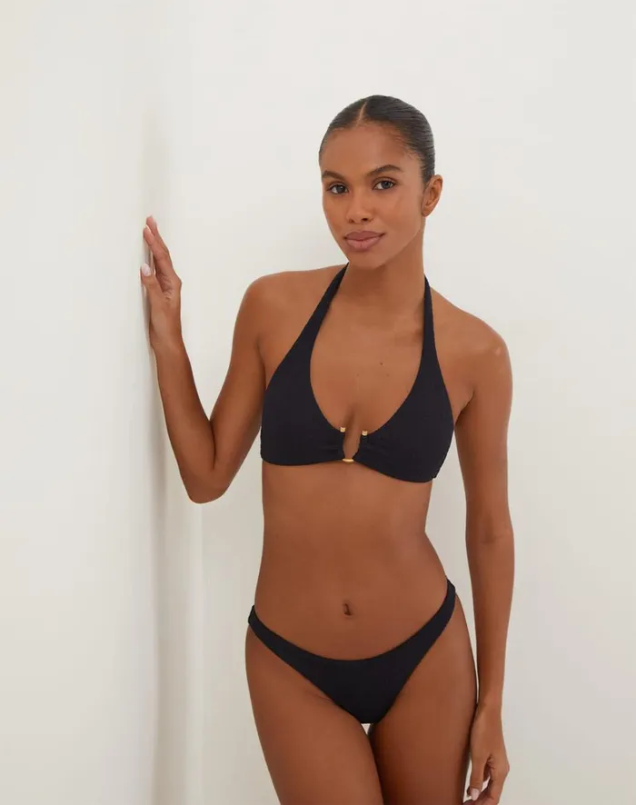 Women ViX Paula Hermanny Tops Firenze Callie Alanna Top 8211 Black