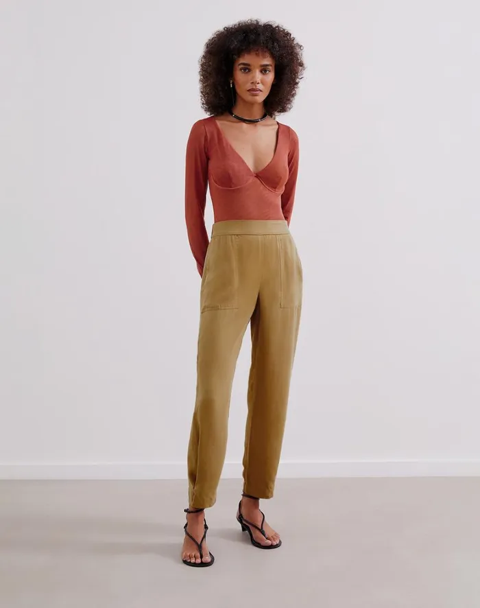 Women ViX Paula Hermanny Tops Hay Bodysuit 8211 Brick