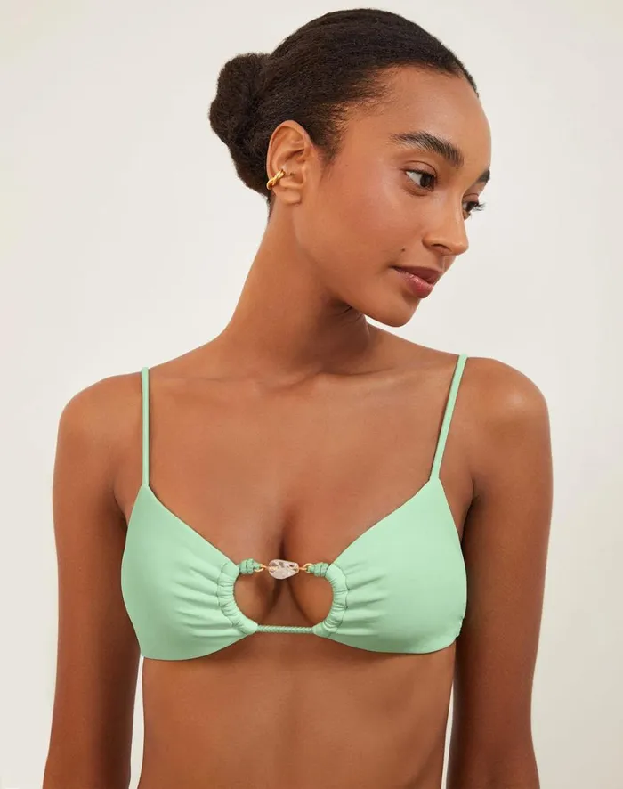 Women ViX Paula Hermanny Tops Ivy Erin Top 8211 Pastel Mint