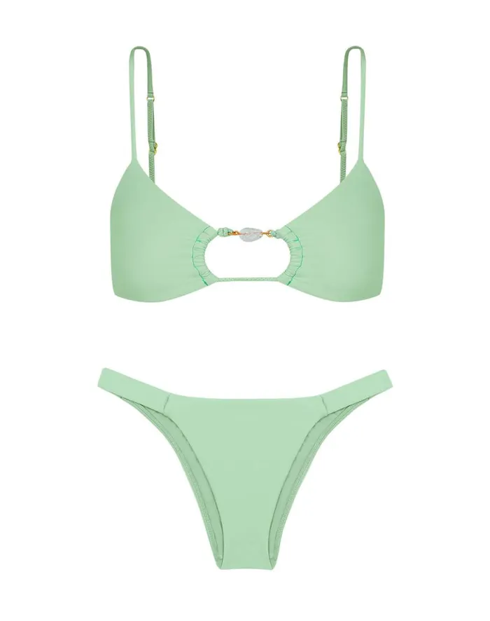 Women ViX Paula Hermanny Tops Ivy Erin Top 8211 Pastel Mint
