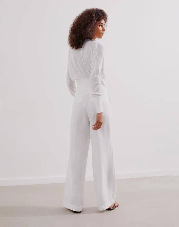 Women ViX Paula Hermanny Tops Knit Eliza Blouse 8211 Off White