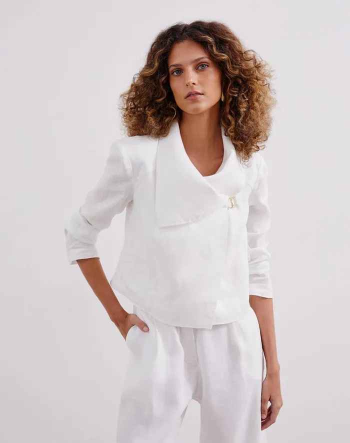Women ViX Paula Hermanny Tops Mina Jacket 8211 Off White