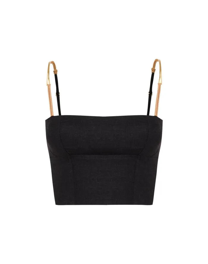 Women ViX Paula Hermanny Tops Sakura Detail Top 8211 Black