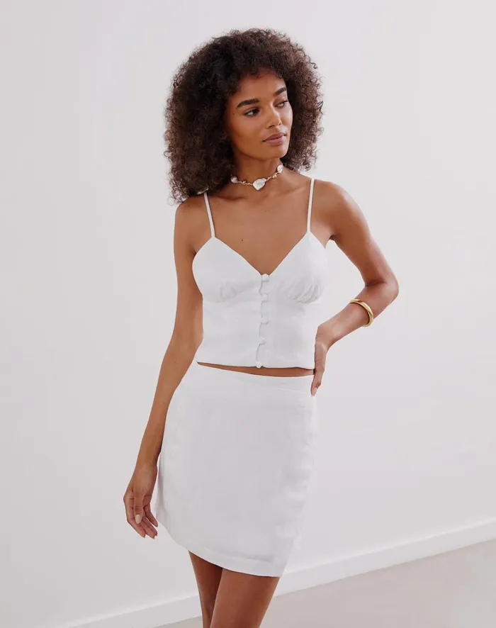 Women ViX Paula Hermanny Tops Wendy Top 8211 Off White