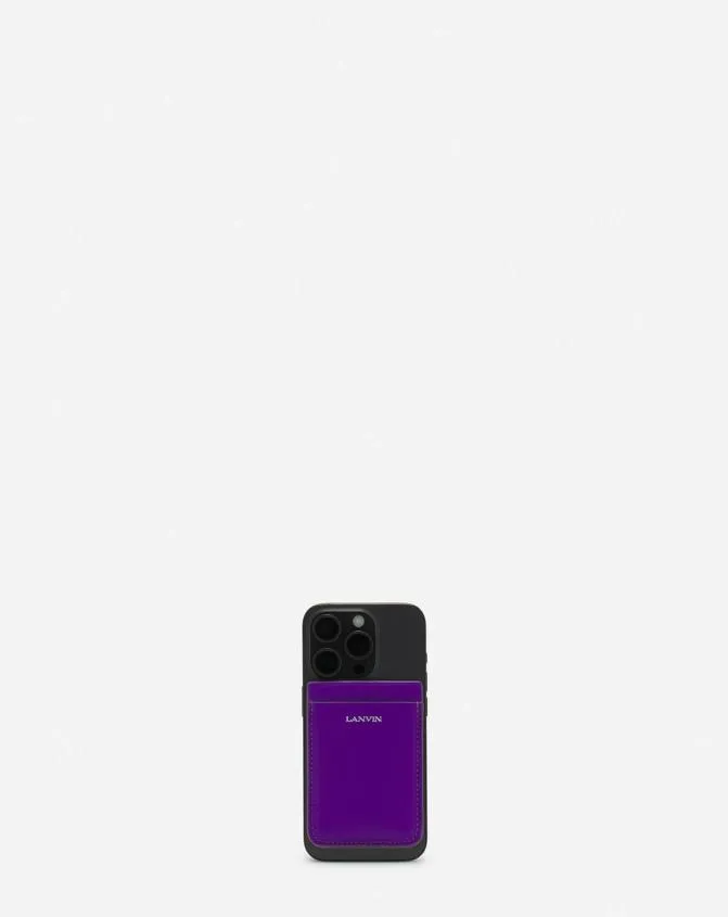 Women Wallets and Small Leather Goods Lanvin Magnetic Leather Cardholder Anemone Women Wallets and Small Leather Goods Lanvin Magnetic Leather Cardholder Anemone