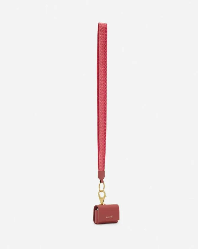 Women Wallets and Small Leather Goods Lanvin Signature Leather Case For Airpods Pro Litchi