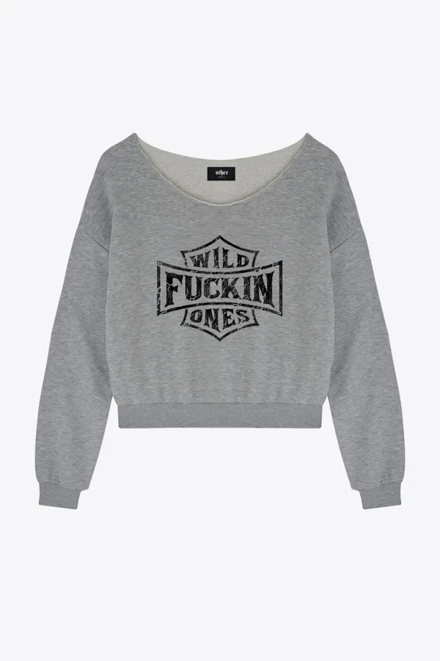 Women Wild Fuckin Ones Shield Sweatshirt OTHER HOODIES and SWEATS