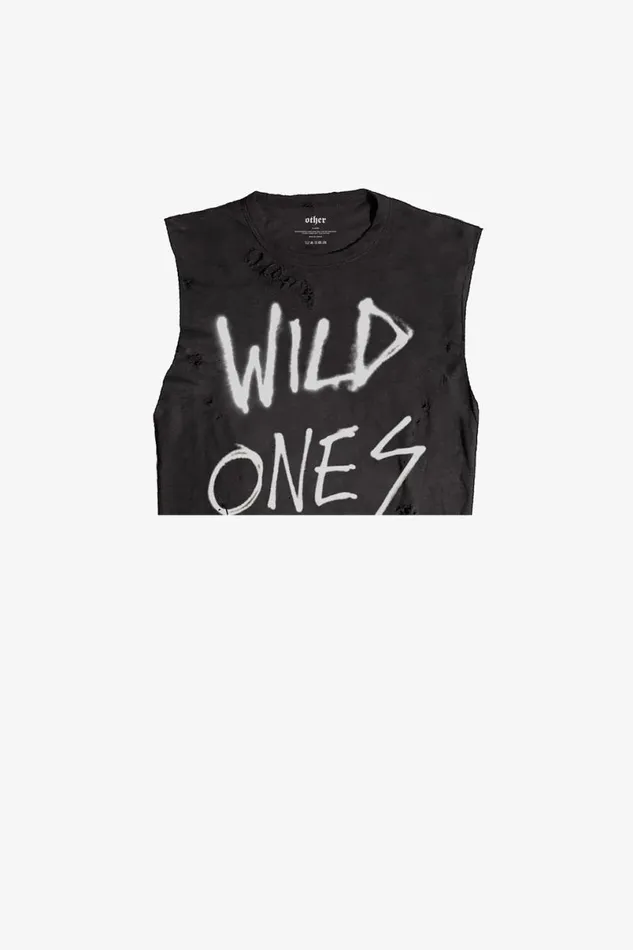 Women Wild Ones Graffiti Cropped Thrasher Tank OTHER TANKS and VESTS