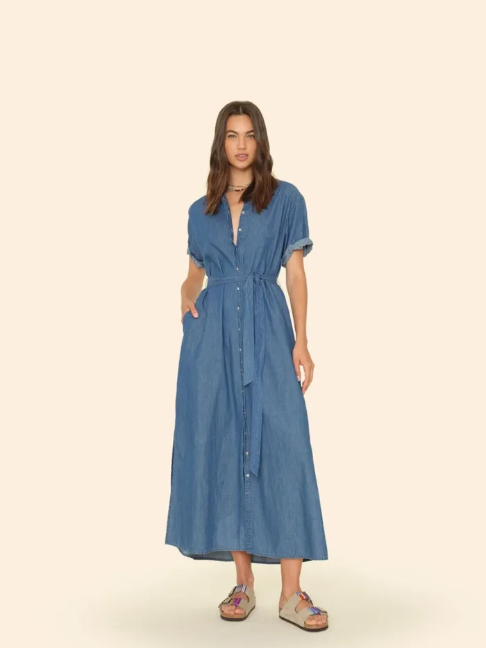 Women XRENA Blue Rinse Linnet Dress Dresses