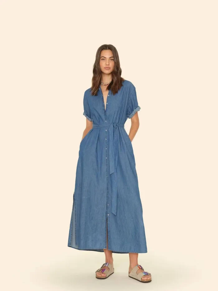 Women XRENA Blue Rinse Linnet Dress Dresses Women XRENA Blue Rinse Linnet Dress Dresses
