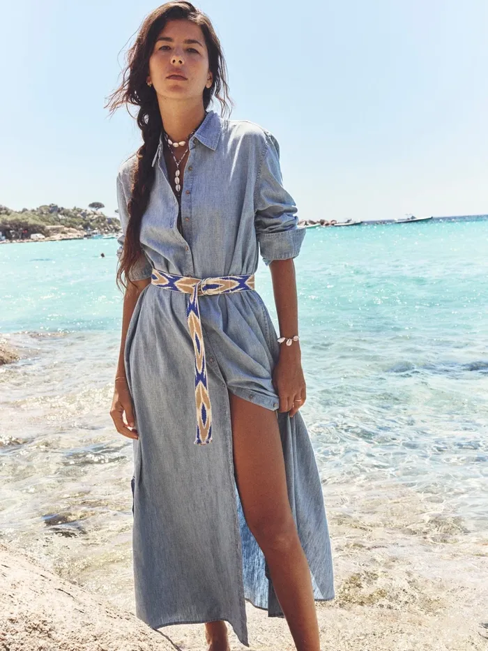 Women XRENA Dusty Blue Bowen Dress Dresses Women XRENA Dusty Blue Bowen Dress Dresses
