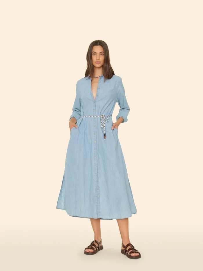 Women XRENA Dusty Blue Bowen Dress Dresses Women XRENA Dusty Blue Bowen Dress Dresses