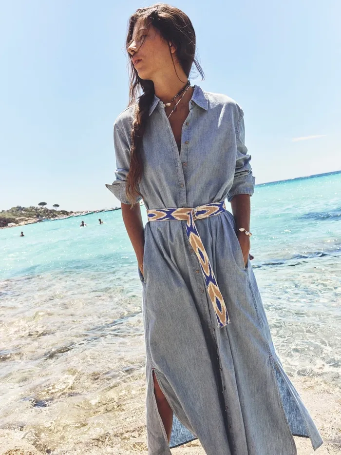 Women XRENA Dusty Blue Bowen Dress Dresses Women XRENA Dusty Blue Bowen Dress Dresses