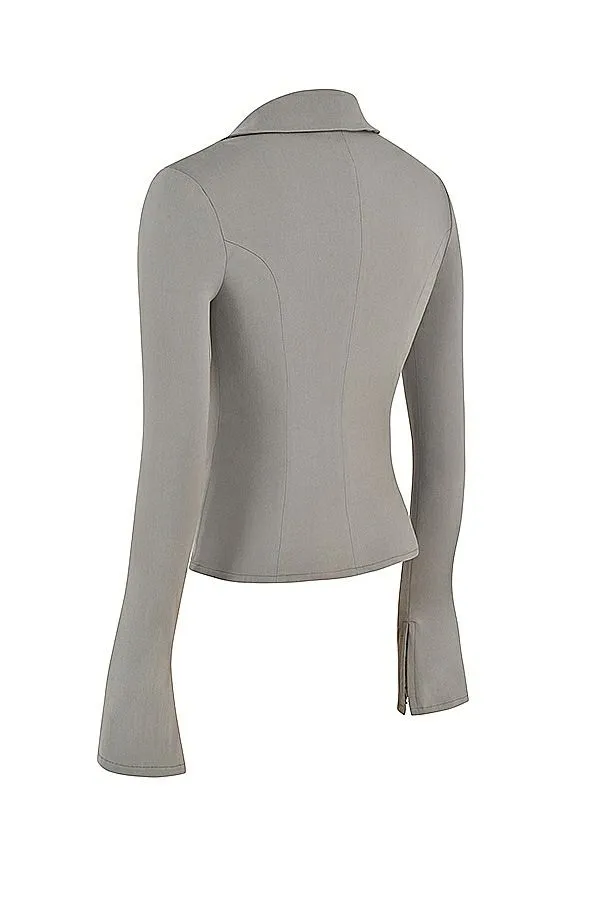 Women Zakira Smoke Fitted Shirt House Of CB Tops Women Zakira Smoke Fitted Shirt House Of CB Tops