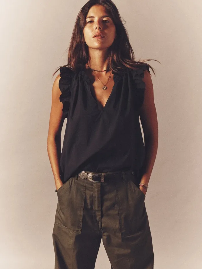XRENA Black Bex Top Women Tops