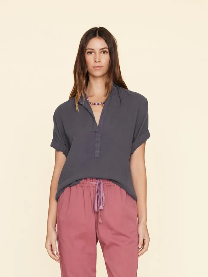 XRENA Charcoal Cruz Top Women Tops XRENA Charcoal Cruz Top Women Tops