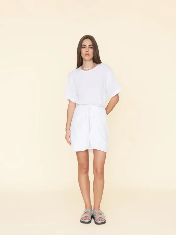 XRENA Dresses Women White Emme Gauze Dress