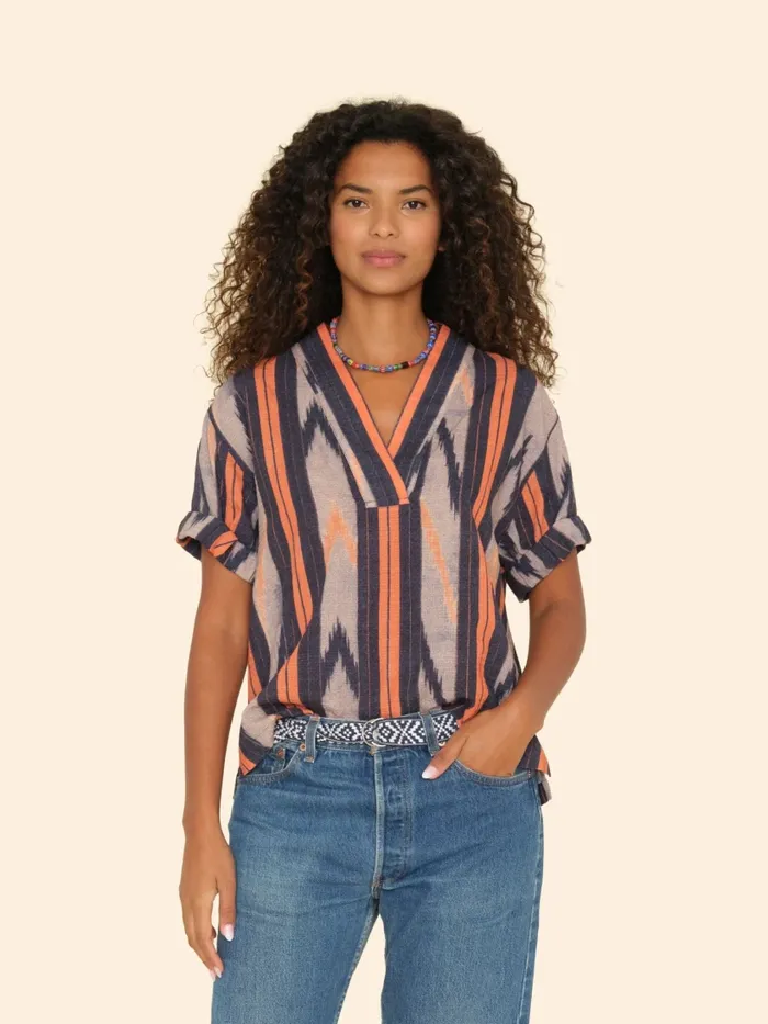 XRENA Flame Orange Avery Top Women Tops