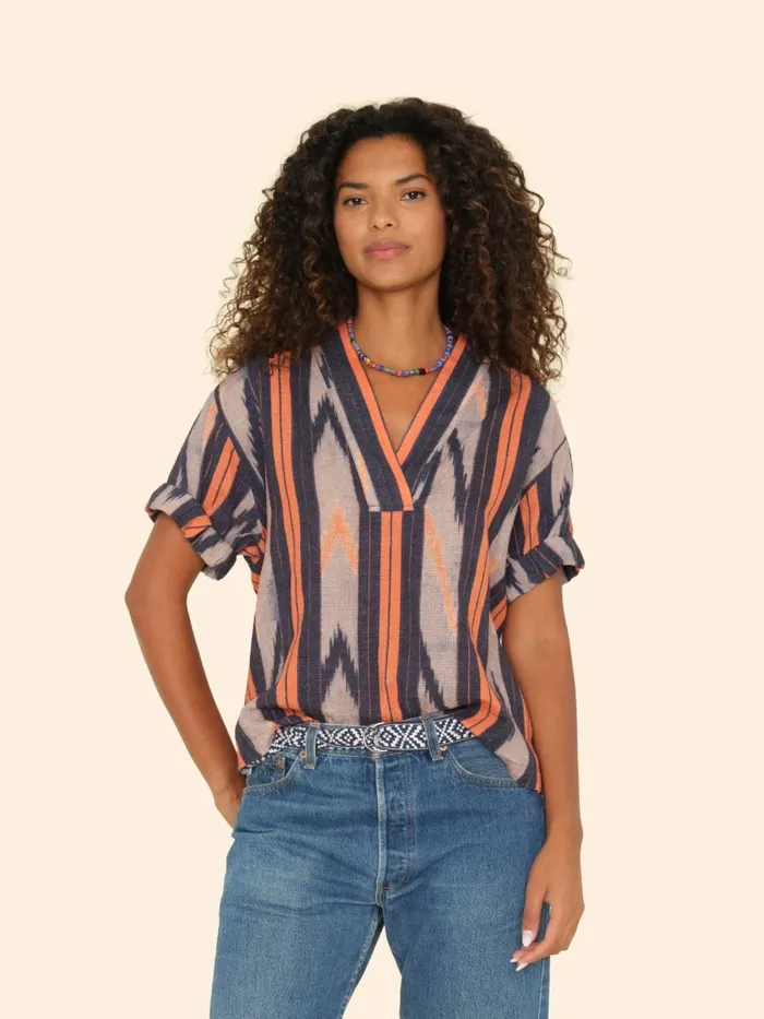 XRENA Flame Orange Avery Top Women Tops XRENA Flame Orange Avery Top Women Tops