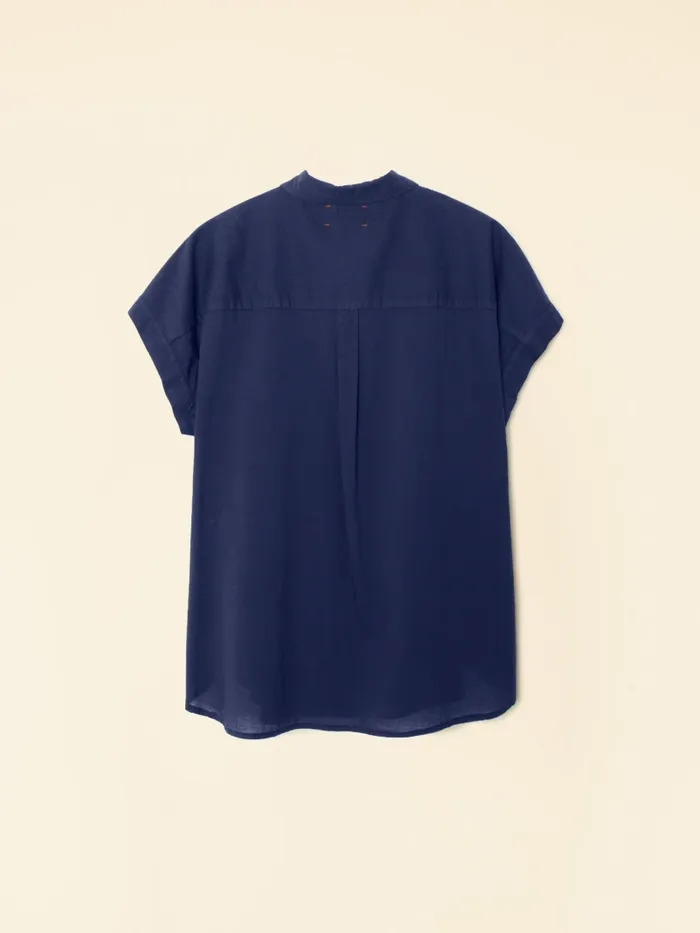 XRENA Navy Homer Shirt Women Shirts XRENA Navy Homer Shirt Women Shirts