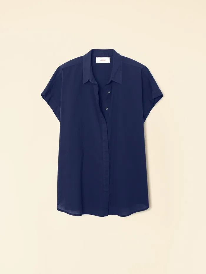 XRENA Navy Homer Shirt Women Shirts XRENA Navy Homer Shirt Women Shirts