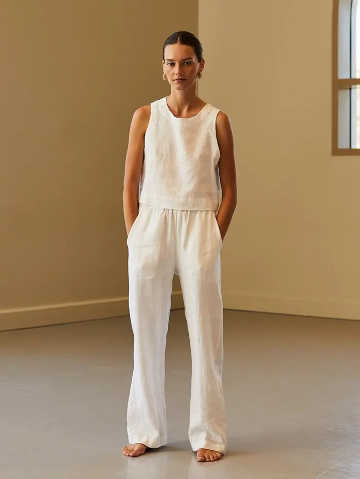 XRENA White Atticus Pant Women Pants and Jumpsuits XRENA White Atticus Pant Women Pants and Jumpsuits
