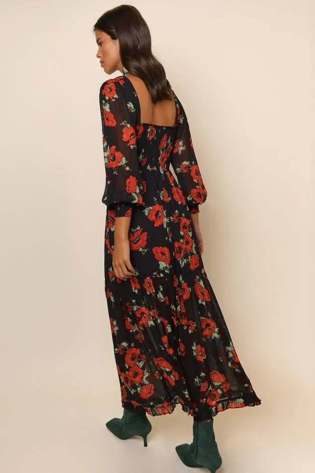 Yas Black Poppy Women RIXO Dresses Yas Black Poppy Women RIXO Dresses