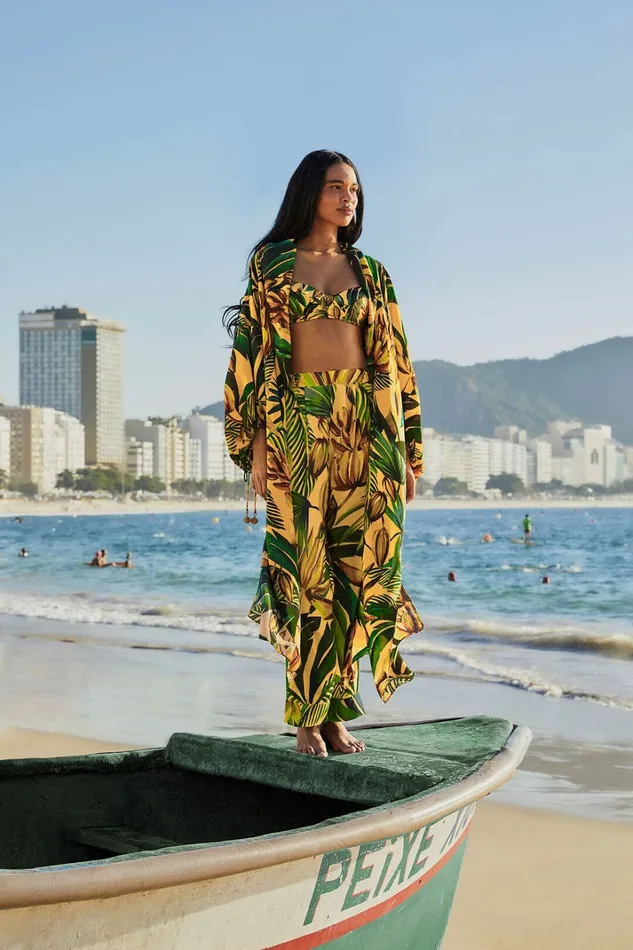 Yellow Bananart Pajama Pants Women FARM Rio Pants